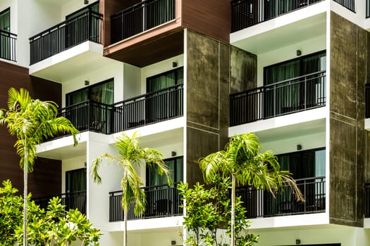 condominium and swiming pool life of City people in modern town.