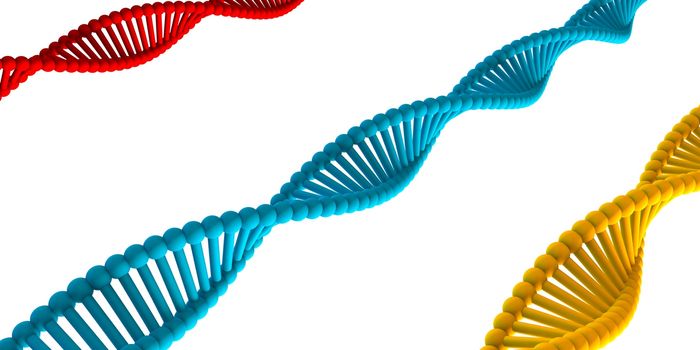Science Technology Background with Double Helix Strand