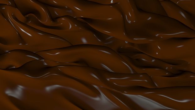 3D Illustration Abstract Chocolate Background with Glare