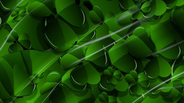 3D Illustration Abstract St. Patrick's Day Background with Glare