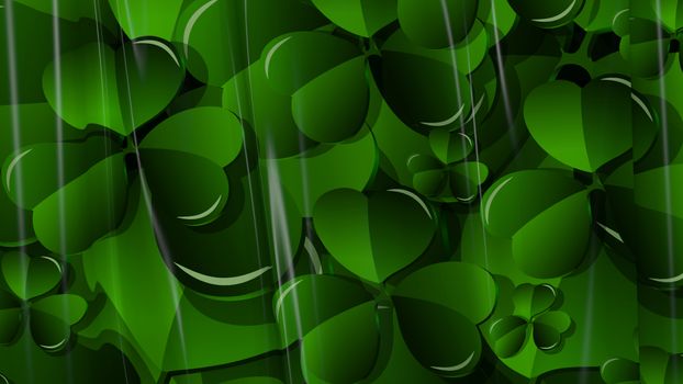 3D Illustration Abstract St. Patrick's Day Background with Glare