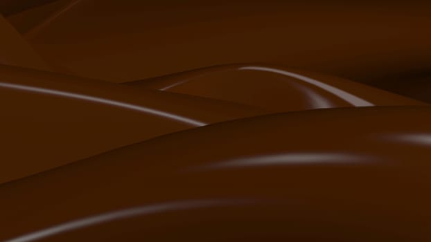 3D Illustration Abstract Chocolate Background with Glare