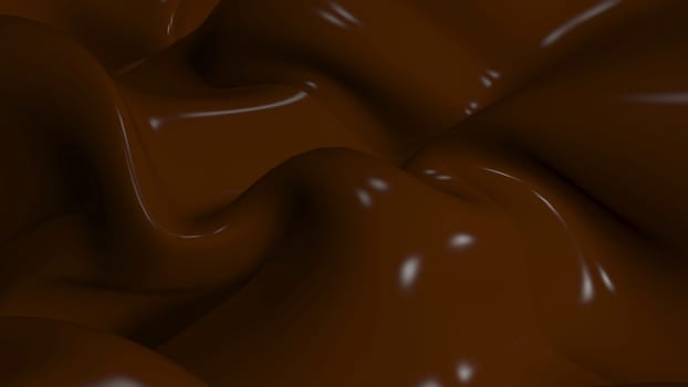 3D Illustration Abstract Chocolate Background with Glare