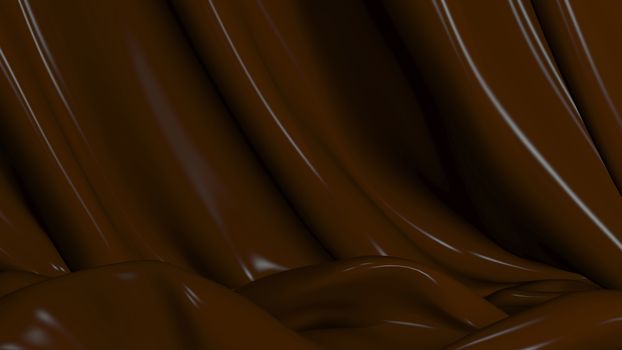 3D Illustration Abstract Chocolate Background with Glare