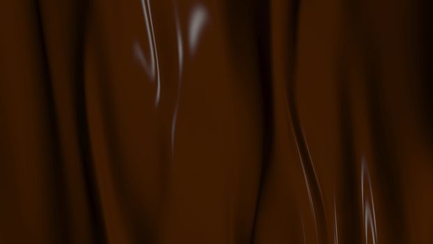 3D Illustration Abstract Chocolate Background with Glare