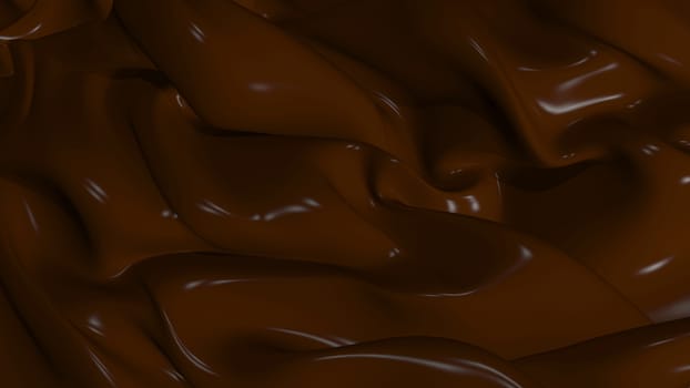 3D Illustration Abstract Chocolate Background with Glare