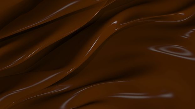 3D Illustration Abstract Chocolate Background with Glare