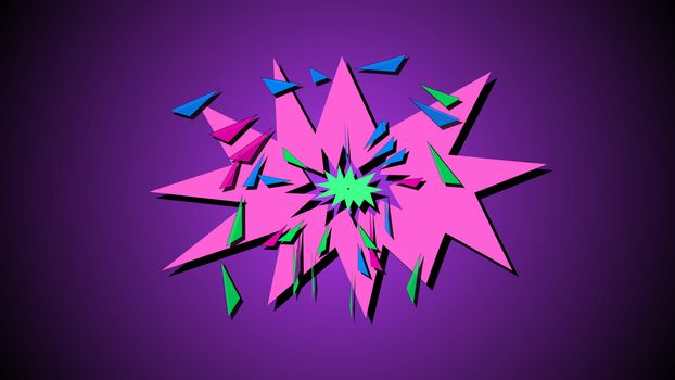 3d illustration of Comic Speech Bubble, Cartoon