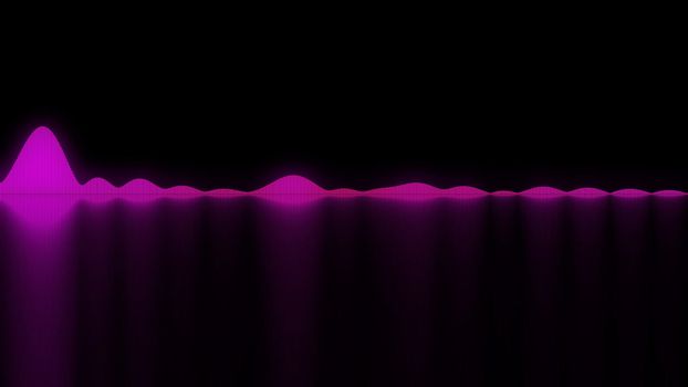 Colorful sound waves. Good background for audio concepts. 3D rendering