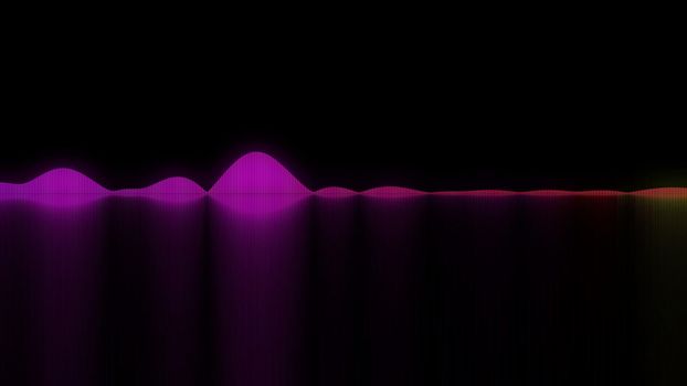 Colorful sound waves. Good background for audio concepts. 3D rendering