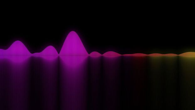 Colorful sound waves. Good background for audio concepts. 3D rendering