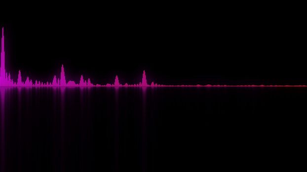 Colorful sound waves. Good background for audio concepts. 3D rendering