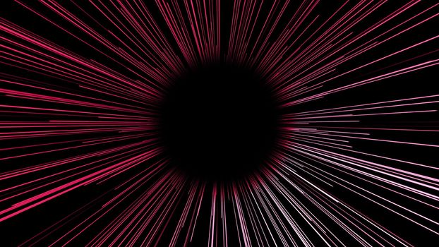 Abstract background with futuristic lines tunnel. 3d rendering