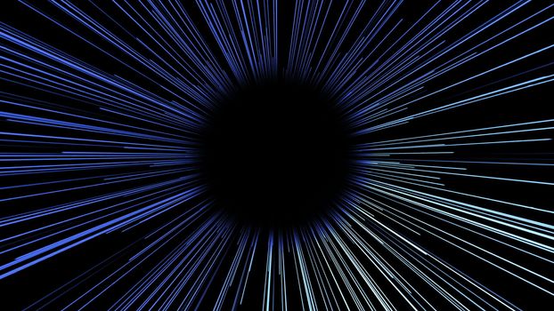 Abstract background with futuristic lines tunnel. 3d rendering