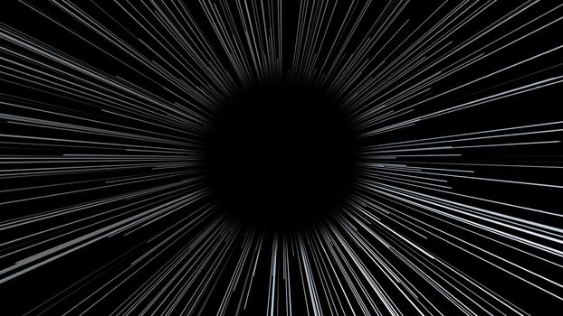 Abstract background with futuristic lines tunnel. 3d rendering