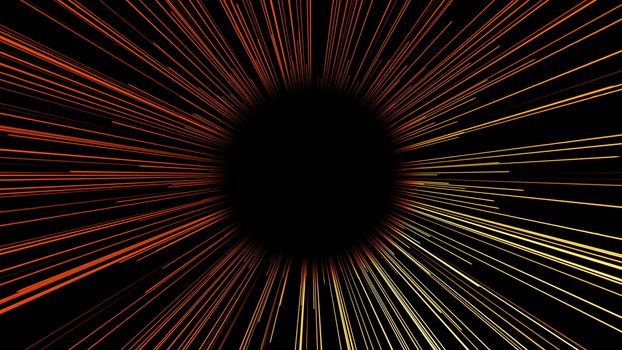 Abstract background with futuristic lines tunnel. 3d rendering
