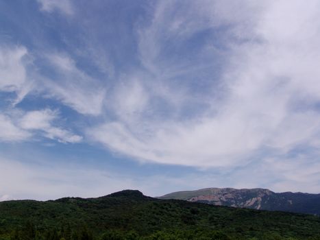 sky and mountains