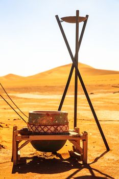 Traditional berber nomad hostel in the desert Morocco