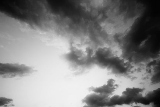 black and white sky for background