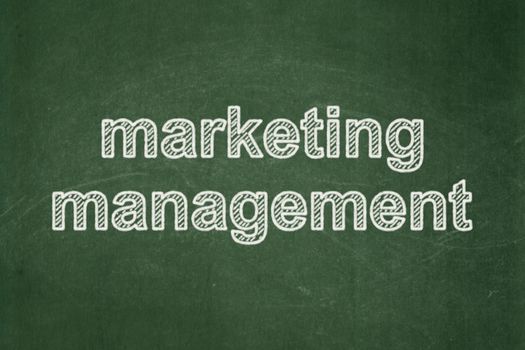 Marketing concept: text Marketing Management on Green chalkboard background