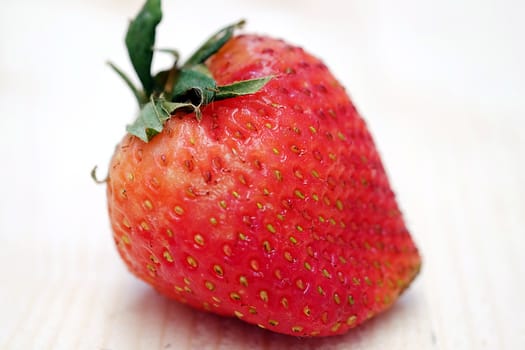 Close Up One Red Strawberry