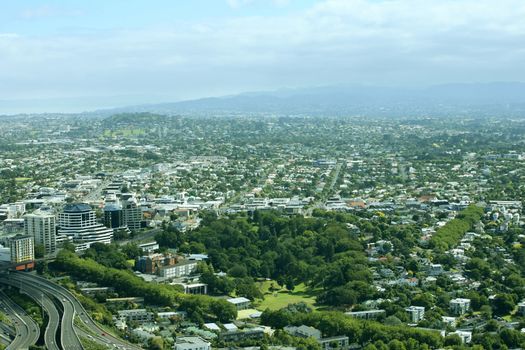 Top view of the Auckland suburb of New Zealand
