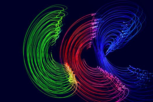 long exposure light painting or light trails