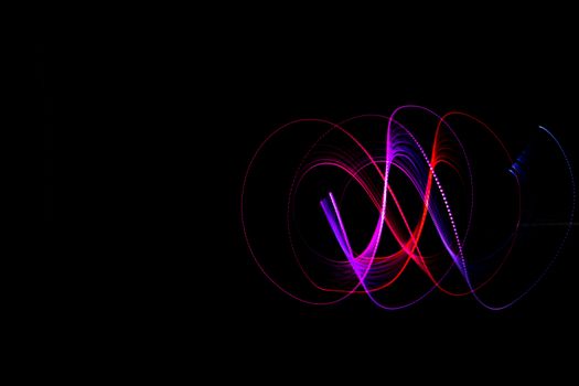 long exposure light painting or light trails