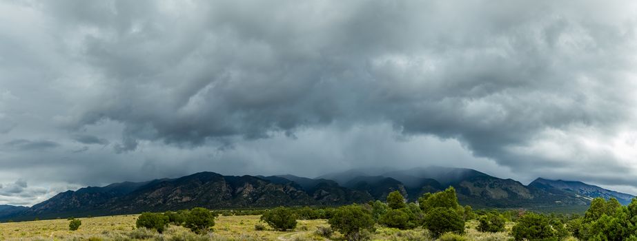 An afternoon thunderstorm along North Zapata Ridge in the Sangre de Cristo Mountain Range of the southern Rocky Mountains.