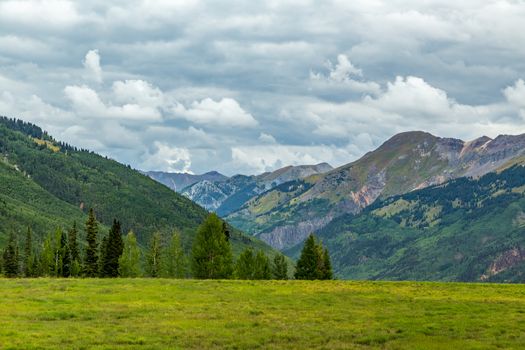 The San Juan Skyway forms a 233 mile loop in southwest Colorado traversing the heart of the San Juan Mountains festuring breathtaking mountain views and includes the portion of US 550 between Silverton and Ouray known as the Million Dollar Highway.