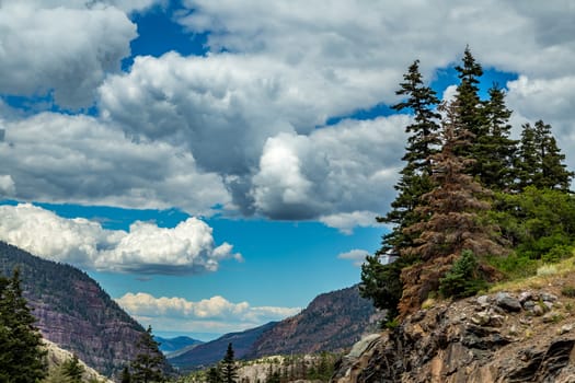 The San Juan Skyway forms a 233 mile loop in southwest Colorado traversing the heart of the San Juan Mountains festuring breathtaking mountain views and includes the portion of US 550 between Silverton and Ouray known as the Million Dollar Highway.