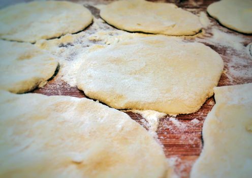 fresh Flour dough ready to be baked