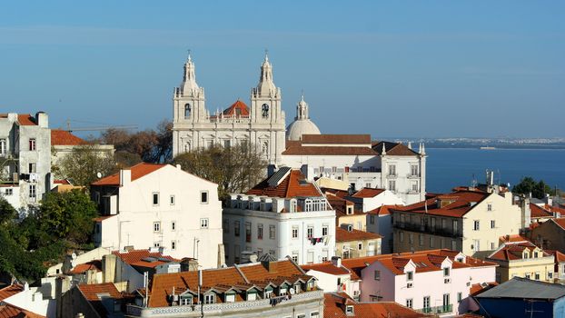 View over Alfama neighbourhood, Lisbon, Portugal