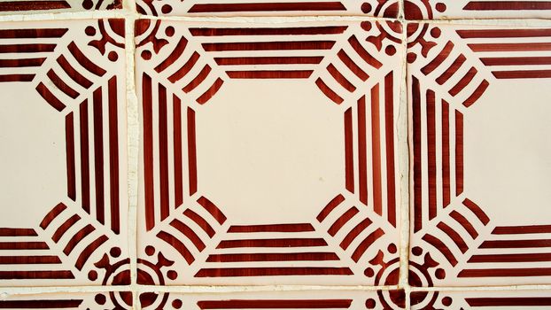 Detail of some black and white azulejos, portuguese tiles