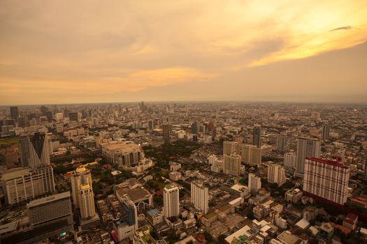 View of Bangkok City Thailand on sunset