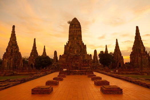 Wat Chaiwattanaram, the historical temple in Ayutthaya, Thailand