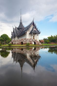 Ancient city,Temple of Thailand on sunset