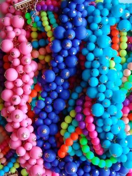 Background with multi-colored beads