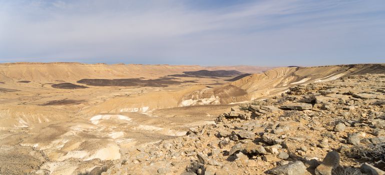 Hiking in mideast stone desert tourism