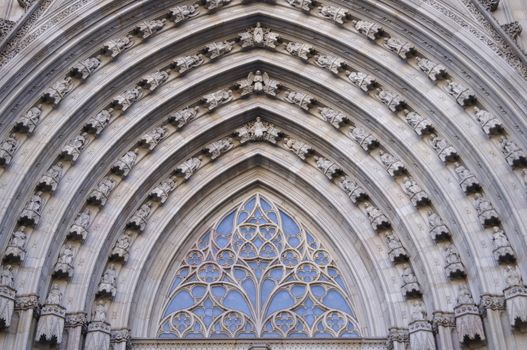 Details of The Cathedral of the Holy Cross and Saint Eulalia
