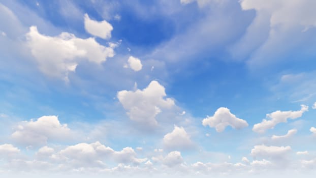 Cloudy blue sky abstract background, blue sky background with tiny clouds, 3d rendering

