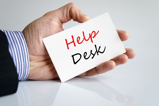 Help desk text concept isolated over white background