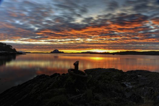 Utsikt fra Brønnøysund brua mot Torghatten