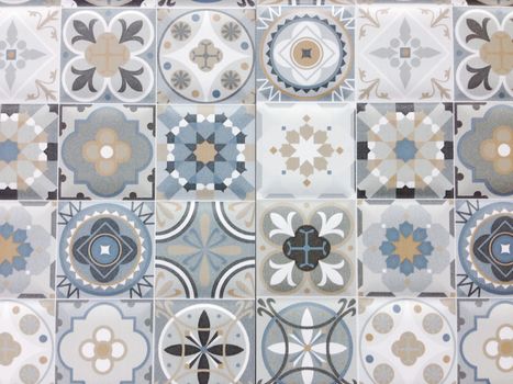 Detail of some typical portuguese tiles, Ceramic tiles patterns