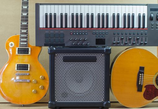 acoustic Electric guitar keyboard Guitar amplifier instruments series