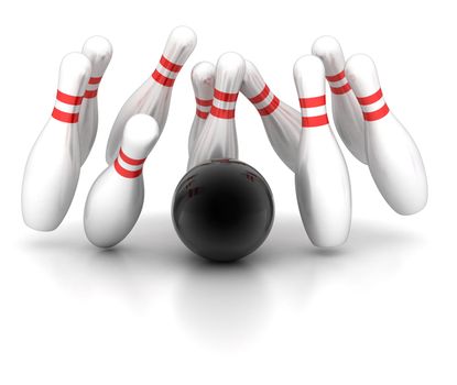 symbol of bowling on a white background