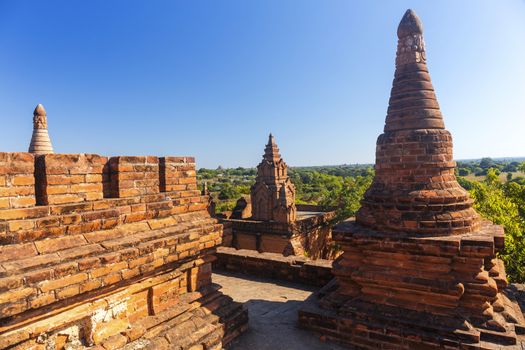 Bagan buddha tower at day , famous place in Myanmar/ Burma