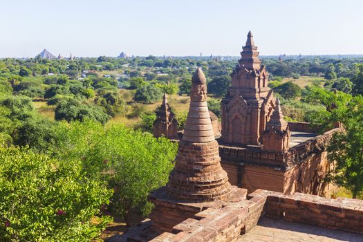 Bagan buddha tower at day , famous place in Myanmar/ Burma