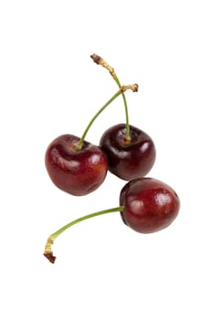 cherries isolated on white background. objects with clipping paths