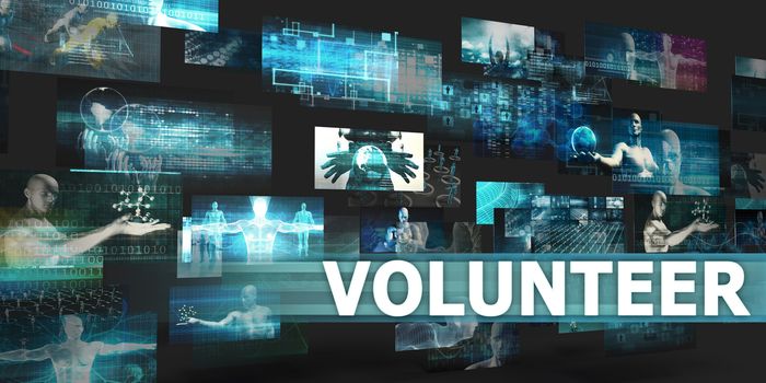 Volunteer Presentation Background with Technology Abstract Art